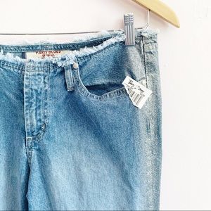 VTG 90s Deadstock Silver Sparkle Flare Jeans Sz 4